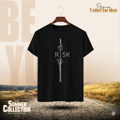 Stylish Comfortable sports T-Shirt (Risk Black)